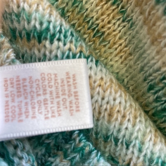 LC Lauren Conrad | Space Dye Turtleneck Knit Green/Tan XXL - Picture 10 of 12